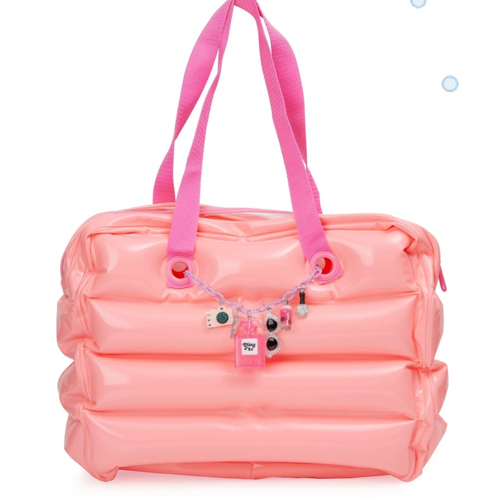 Bubble Beach Bag with charms. NWT